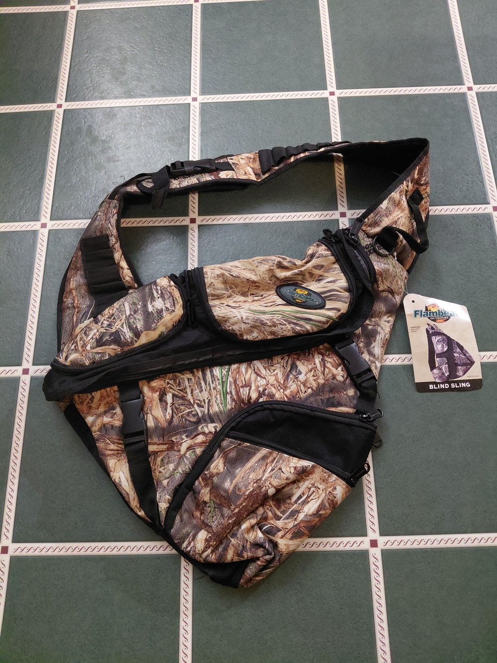 Flambeay Brown Camo Blind Sling Backpack - Realtree Style
